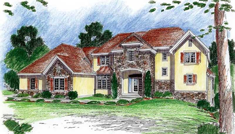 5-Bedroom, 3082 Sq Ft European Home Plan - 100-1132 - Main Exterior
