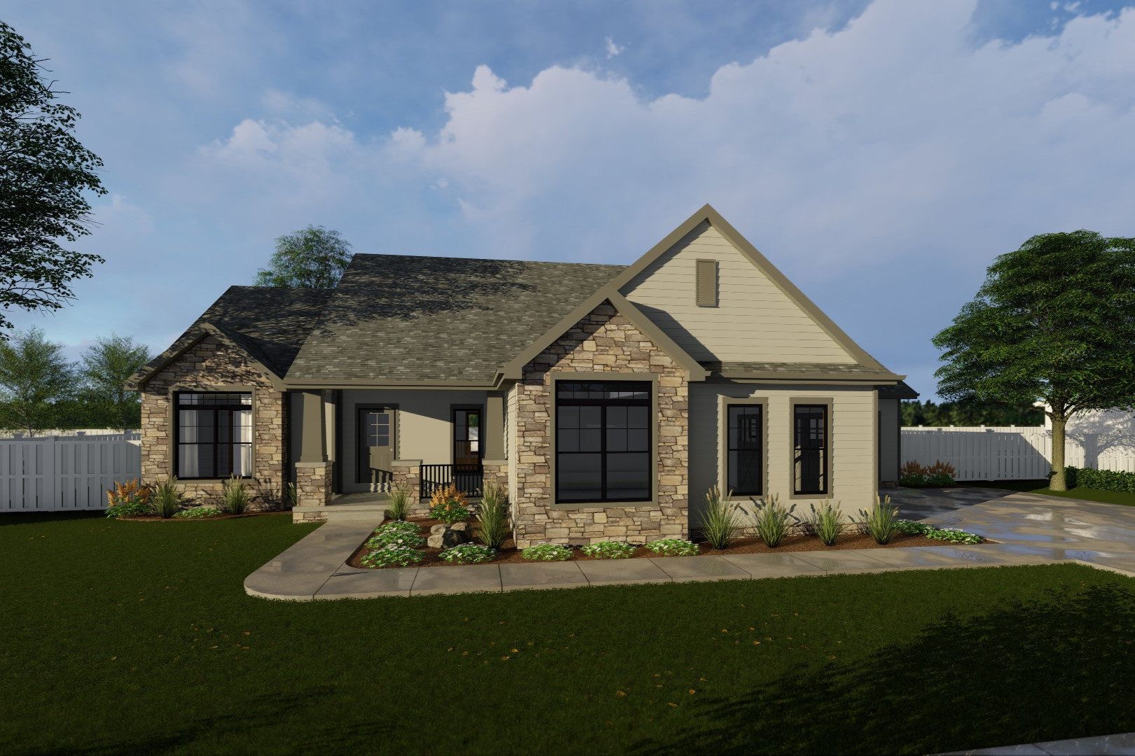 3-Bedroom, 2070 Sq Ft Craftsman Home Plan - 100-1223 - Main Exterior