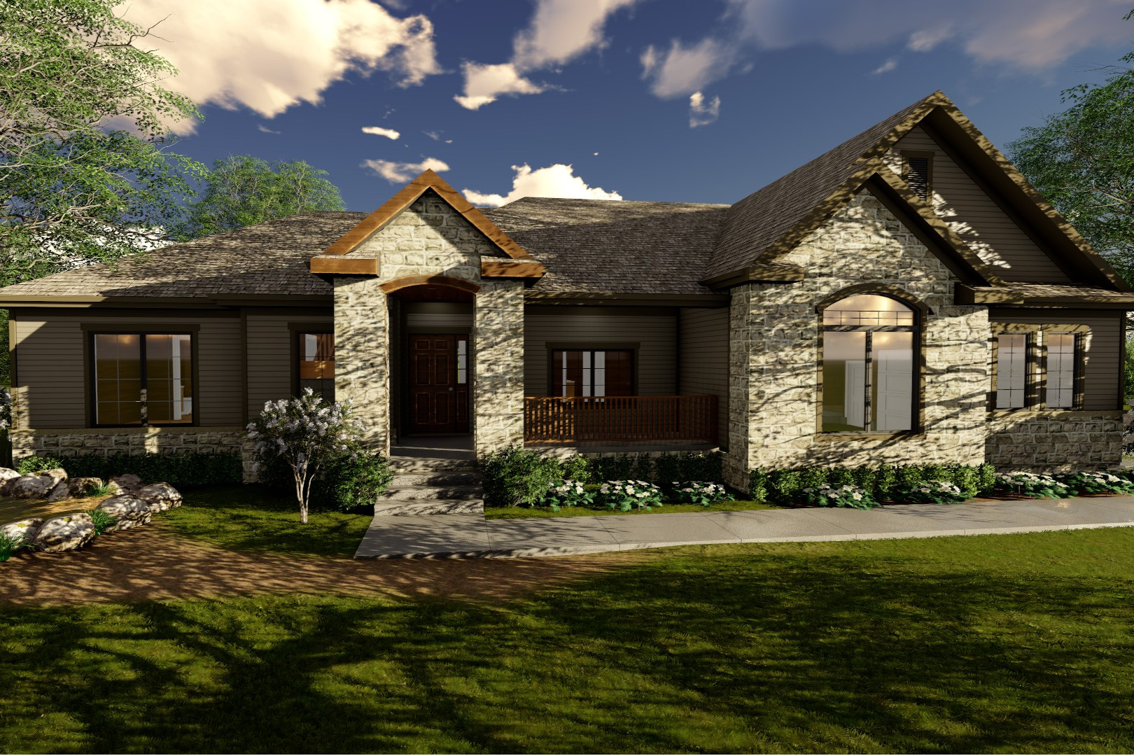 2-Bedroom, 2242 Sq Ft Craftsman Home Plan - 100-1234 - Main Exterior