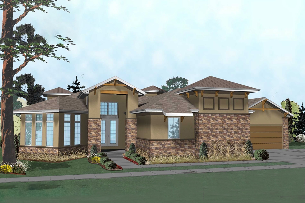 1-Bedroom, 2127 Sq Ft Tuscan Home Plan - 100-1249 - Main Exterior