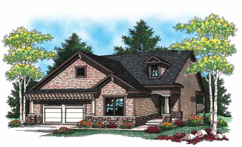 2-Bedroom, 1580 Sq Ft Small House Plans - 101-1046 - Front Exterior