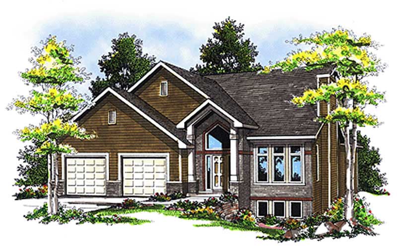 3-Bedroom, 2450 Sq Ft Multi-Level Home Plan - 101-1049 - Main Exterior