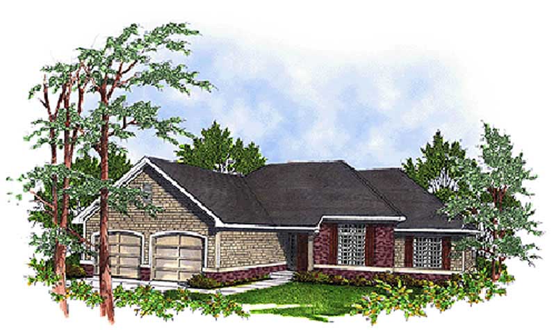 3-Bedroom, 1642 Sq Ft European Home Plan - 101-1051 - Main Exterior