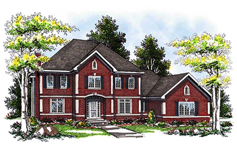 3-Bedroom, 2845 Sq Ft Colonial House Plan - 101-1069 - Front Exterior