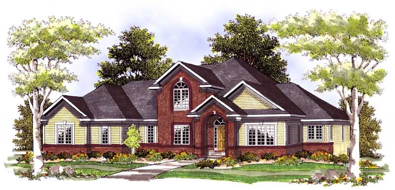 3-Bedroom, 2787 Sq Ft Southern Home Plan - 101-1088 - Main Exterior