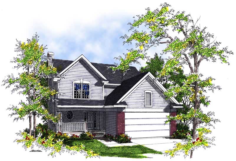 4-Bedroom, 1856 Sq Ft Country Home Plan - 101-1108 - Main Exterior