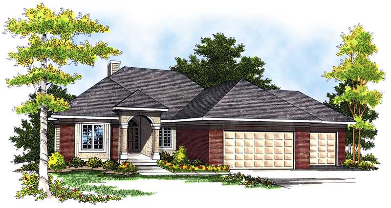 3-Bedroom, 2795 Sq Ft Ranch Home Plan - 101-1114 - Main Exterior