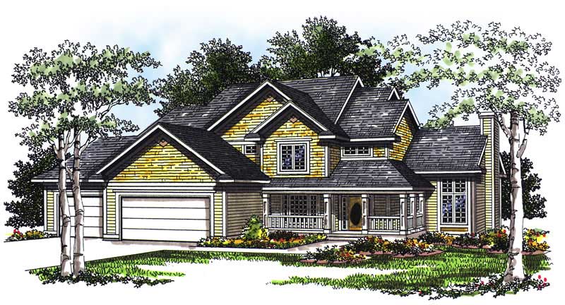4-Bedroom, 2345 Sq Ft Country House Plan - 101-1153 - Front Exterior