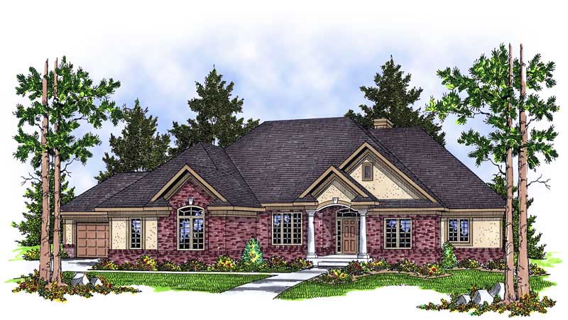 4-Bedroom, 3899 Sq Ft Craftsman House Plan - 101-1185 - Front Exterior