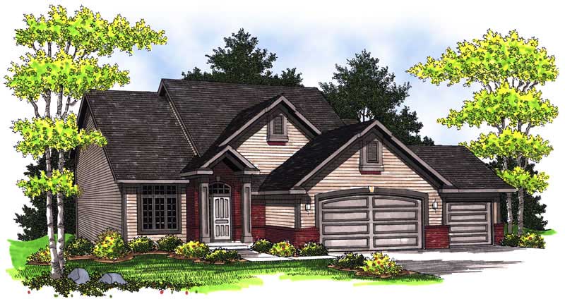 4-Bedroom, 1950 Sq Ft Country House Plan - 101-1220 - Front Exterior