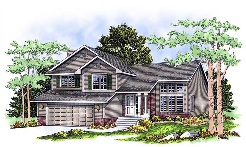 3-Bedroom, 1721 Sq Ft Country House Plan - 101-1253 - Front Exterior