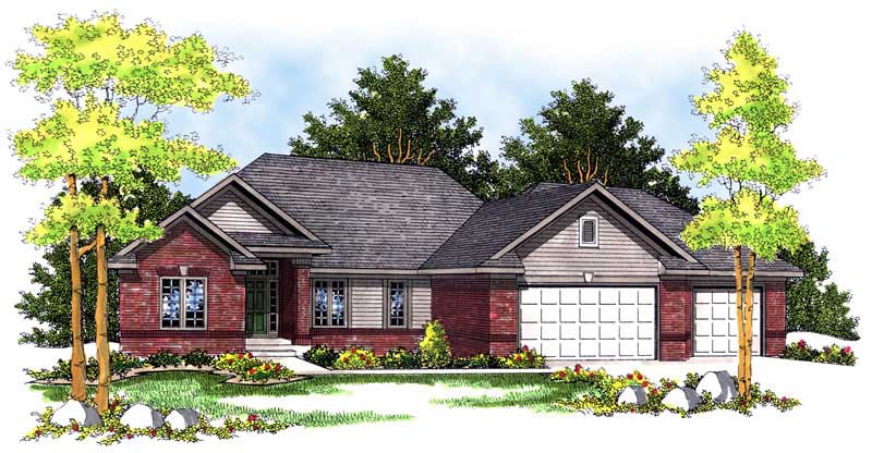 3-Bedroom, 1676 Sq Ft Ranch Home Plan - 101-1285 - Main Exterior