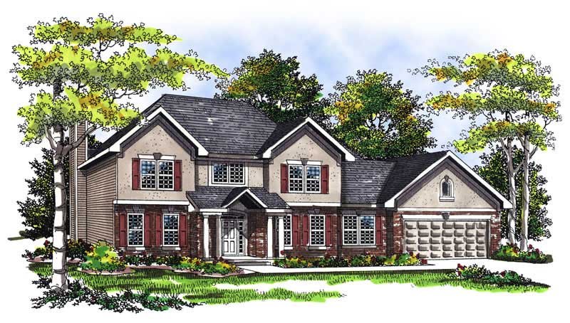 4-Bedroom, 3124 Sq Ft Craftsman Home Plan - 101-1292 - Main Exterior