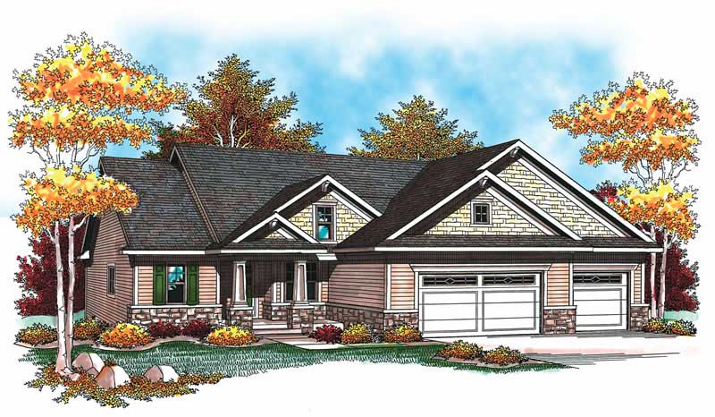2-Bedroom, 1428 Sq Ft Small House Plans - 101-1356 - Main Exterior