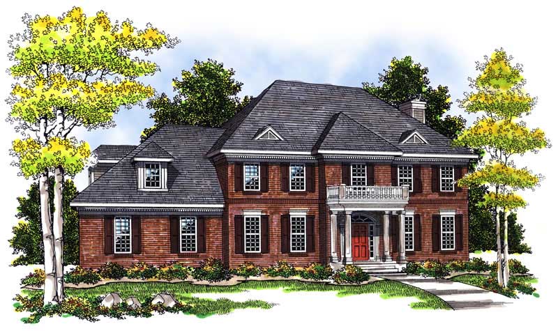 3-Bedroom, 2465 Sq Ft Colonial House Plan - 101-1366 - Front Exterior