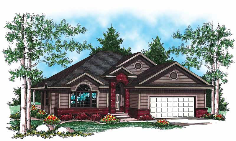 2-Bedroom, 1409 Sq Ft Small House Plans - 101-1385 - Front Exterior