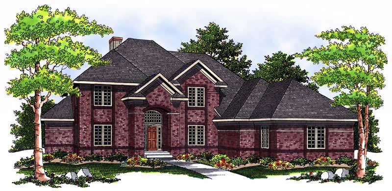4-Bedroom, 2927 Sq Ft European Home Plan - 101-1403 - Main Exterior