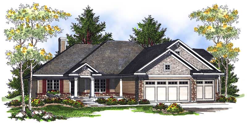 3-Bedroom, 1848 Sq Ft European Home Plan - 101-1431 - Main Exterior