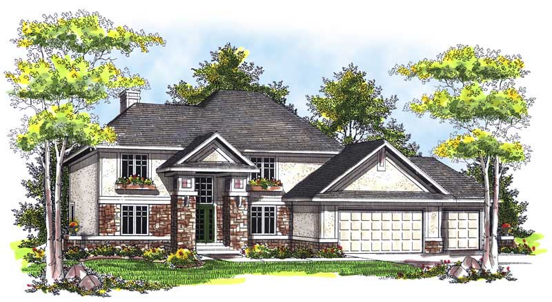 4-Bedroom, 2683 Sq Ft Mediterranean House Plan - 101-1440 - Front Exterior