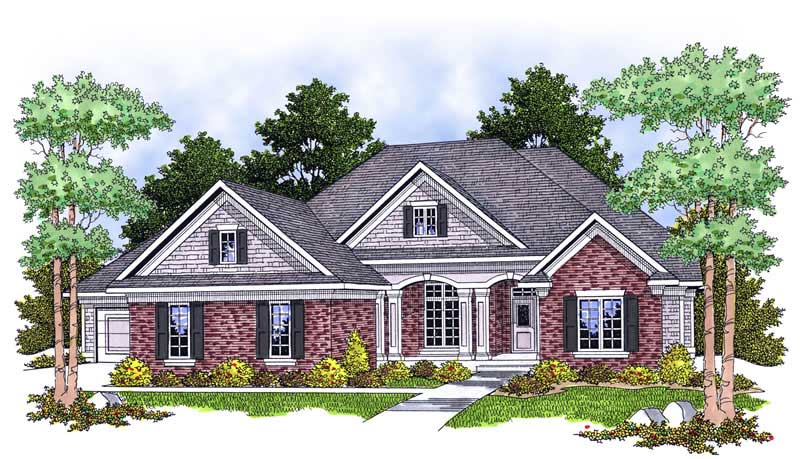 2-Bedroom, 2194 Sq Ft Ranch House Plan - 101-1479 - Front Exterior