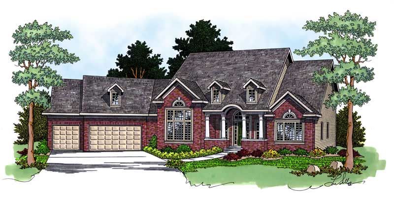 3-Bedroom, 3100 Sq Ft Cape Cod Home Plan - 101-1492 - Main Exterior