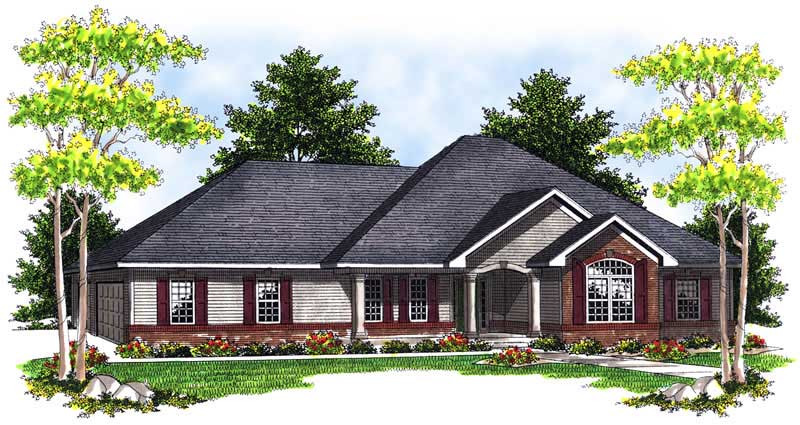 3-Bedroom, 1792 Sq Ft Ranch House Plan - 101-1511 - Front Exterior