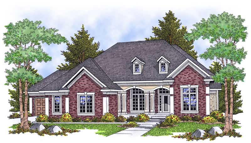2-Bedroom, 2194 Sq Ft Country Home Plan - 101-1520 - Main Exterior