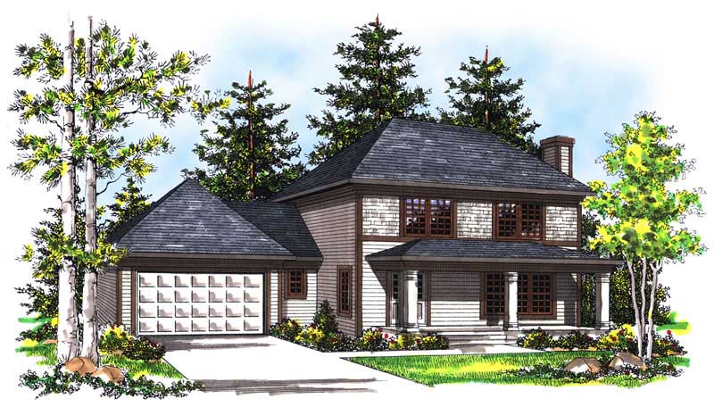 3-Bedroom, 1561 Sq Ft Country Home Plan - 101-1631 - Main Exterior
