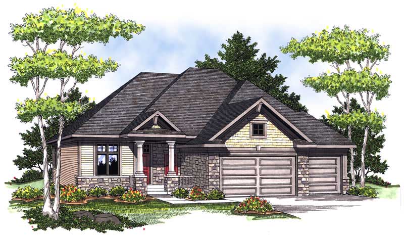 2-Bedroom, 1580 Sq Ft Ranch House Plan - 101-1654 - Front Exterior