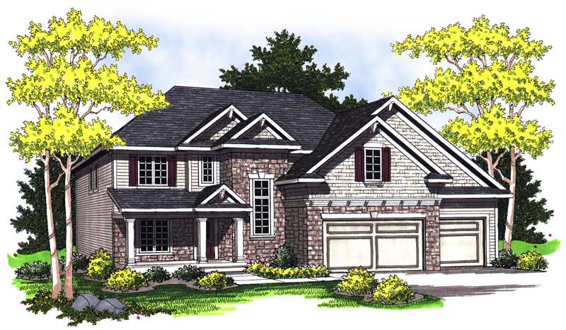 4-Bedroom, 2440 Sq Ft Craftsman Home Plan - 101-1668 - Main Exterior
