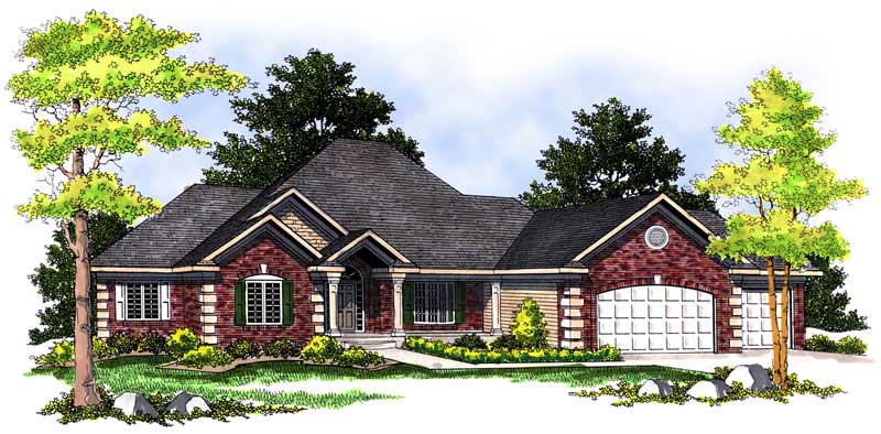 4-Bedroom, 4480 Sq Ft European Home Plan - 101-1673 - Main Exterior