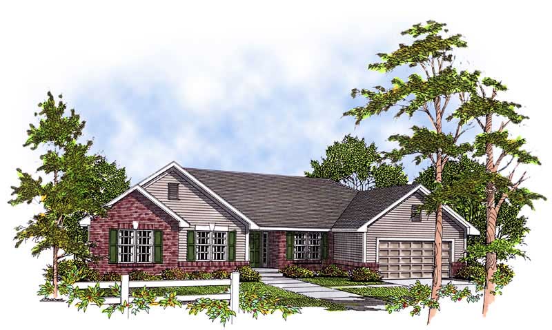 3-Bedroom, 1810 Sq Ft Ranch Home Plan - 101-1691 - Main Exterior