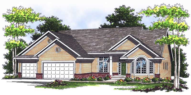 4-Bedroom, 3730 Sq Ft Ranch House Plan - 101-1695 - Front Exterior