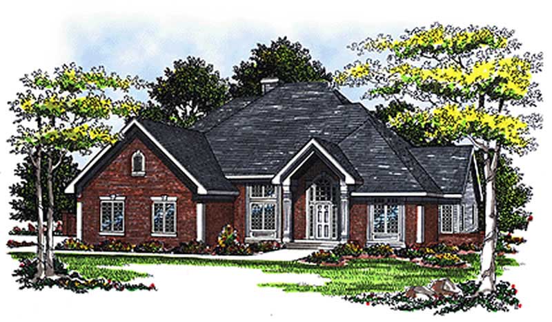 3-Bedroom, 2649 Sq Ft European House Plan - 101-1750 - Front Exterior