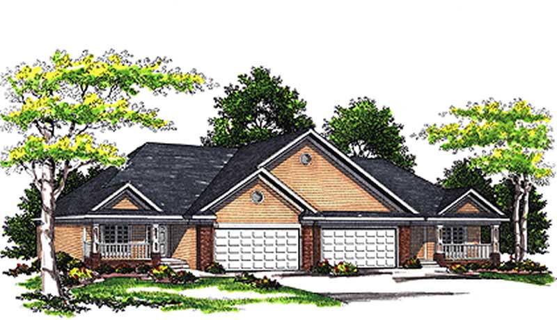 2-Bedroom, 2600 Sq Ft Multi-Unit House Plan - 101-1766 - Front Exterior