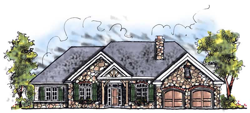 3-Bedroom, 1882 Sq Ft Craftsman House Plan - 101-1785 - Front Exterior