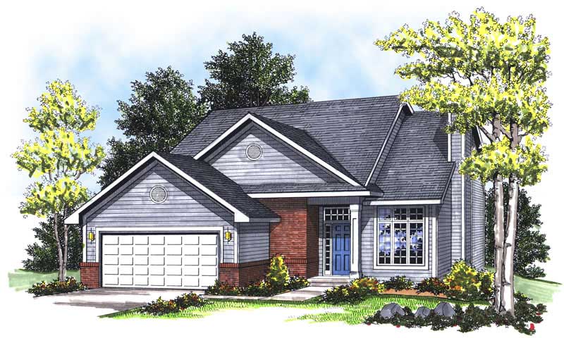 4-Bedroom, 1683 Sq Ft Ranch Home Plan - 101-1822 - Main Exterior