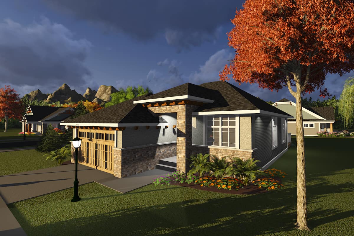 2-Bedroom, 1360 Sq Ft Ranch Home - Plan #101-1876 - Main Exterior