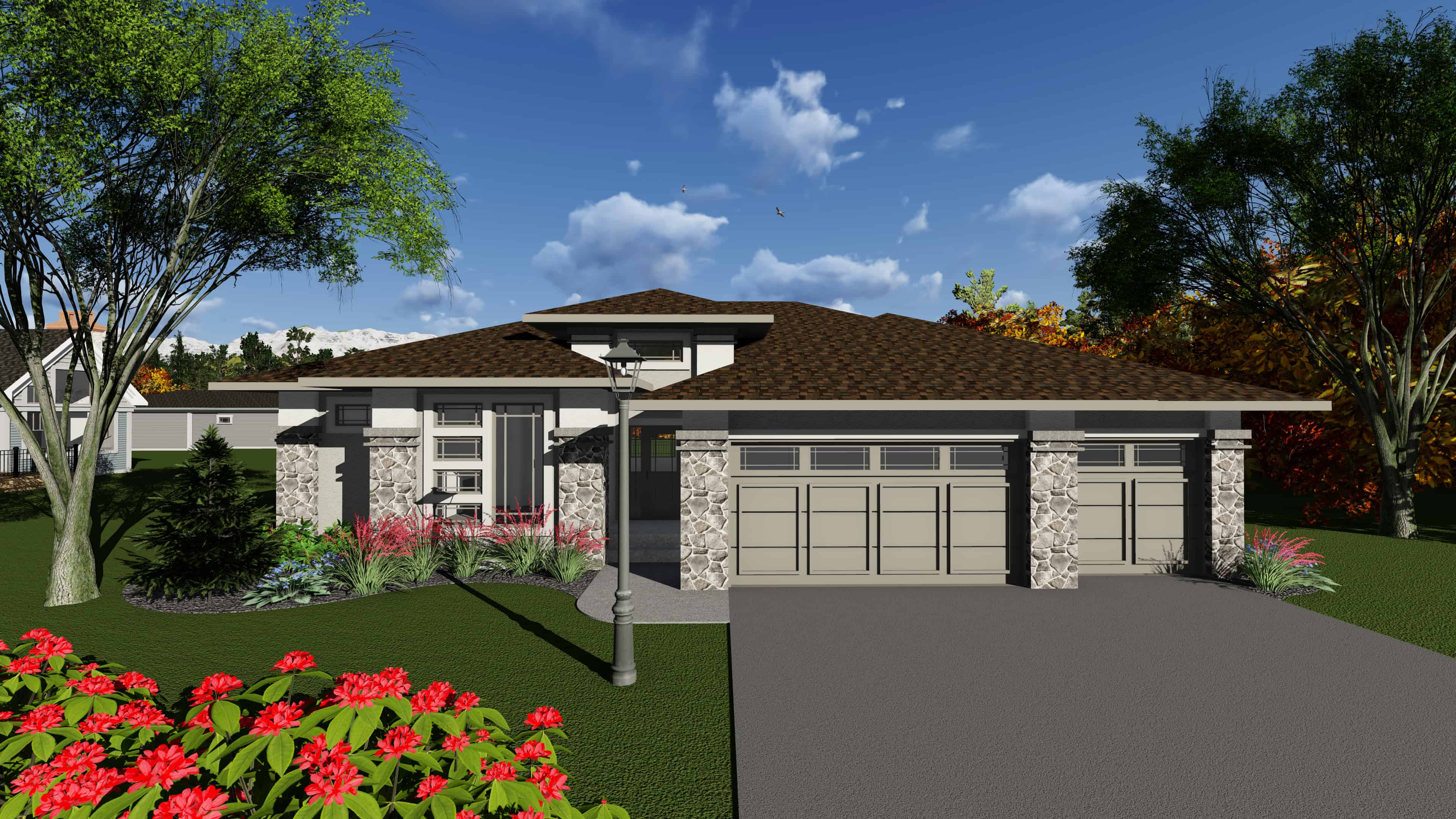 2-Bedroom, 1904 Sq Ft Contemporary House Plan - 101-1911 - Front Exterior