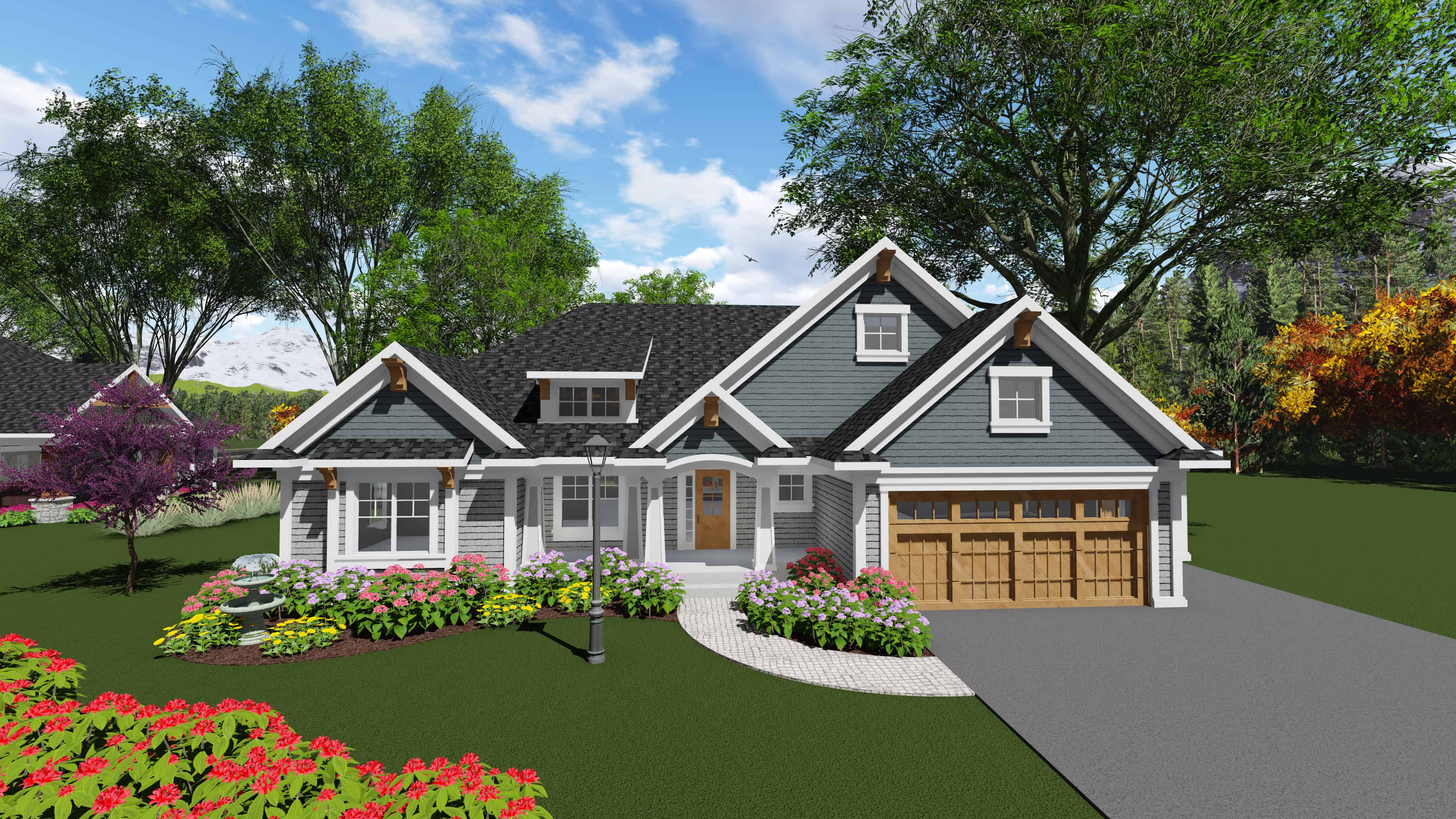 2-Bedroom, 1986 Sq Ft Ranch Home Plan - 101-1912 - Main Exterior