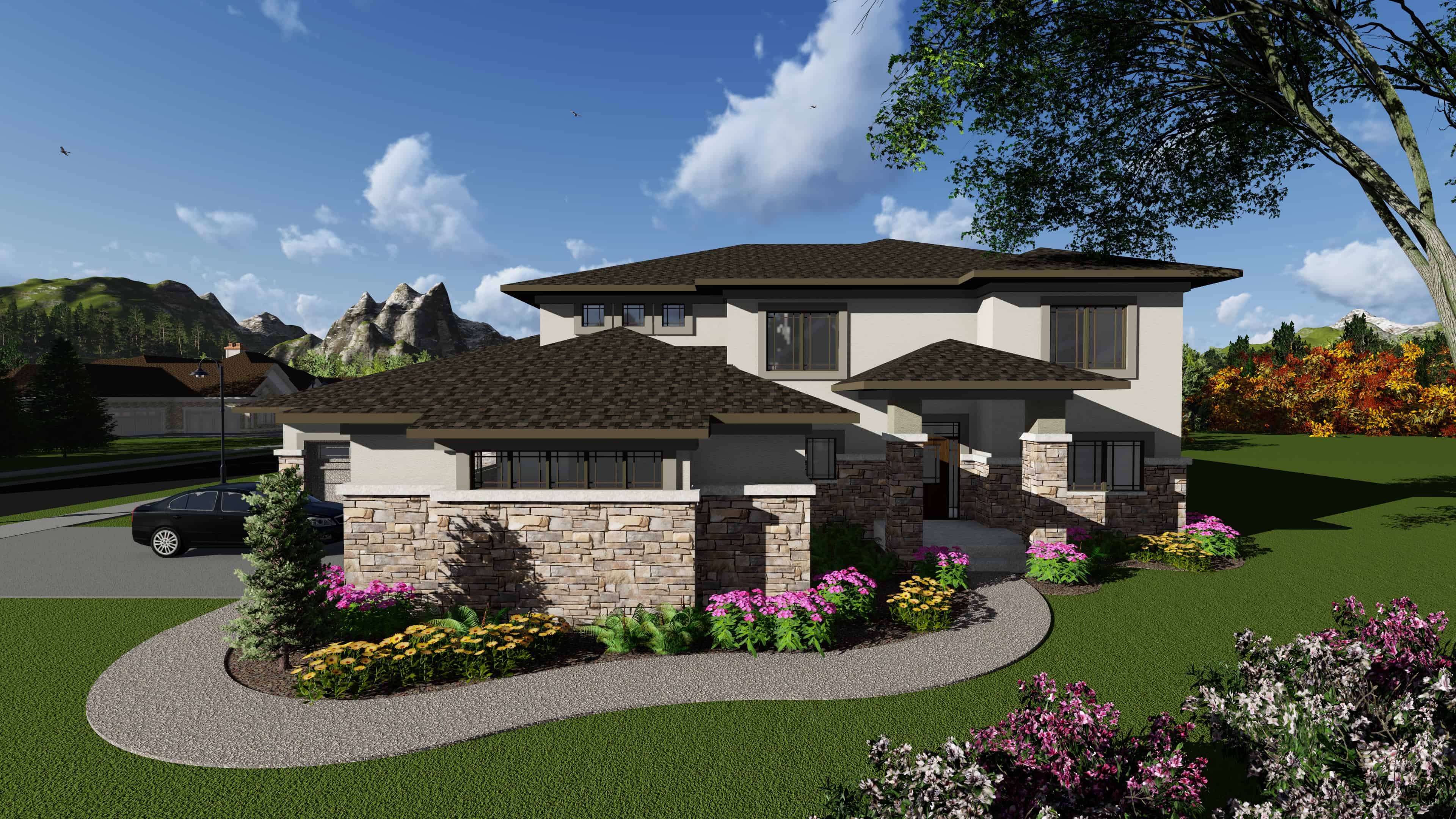 5-Bedroom, 3790 Sq Ft Contemporary House Plan - 101-1930 - Front Exterior