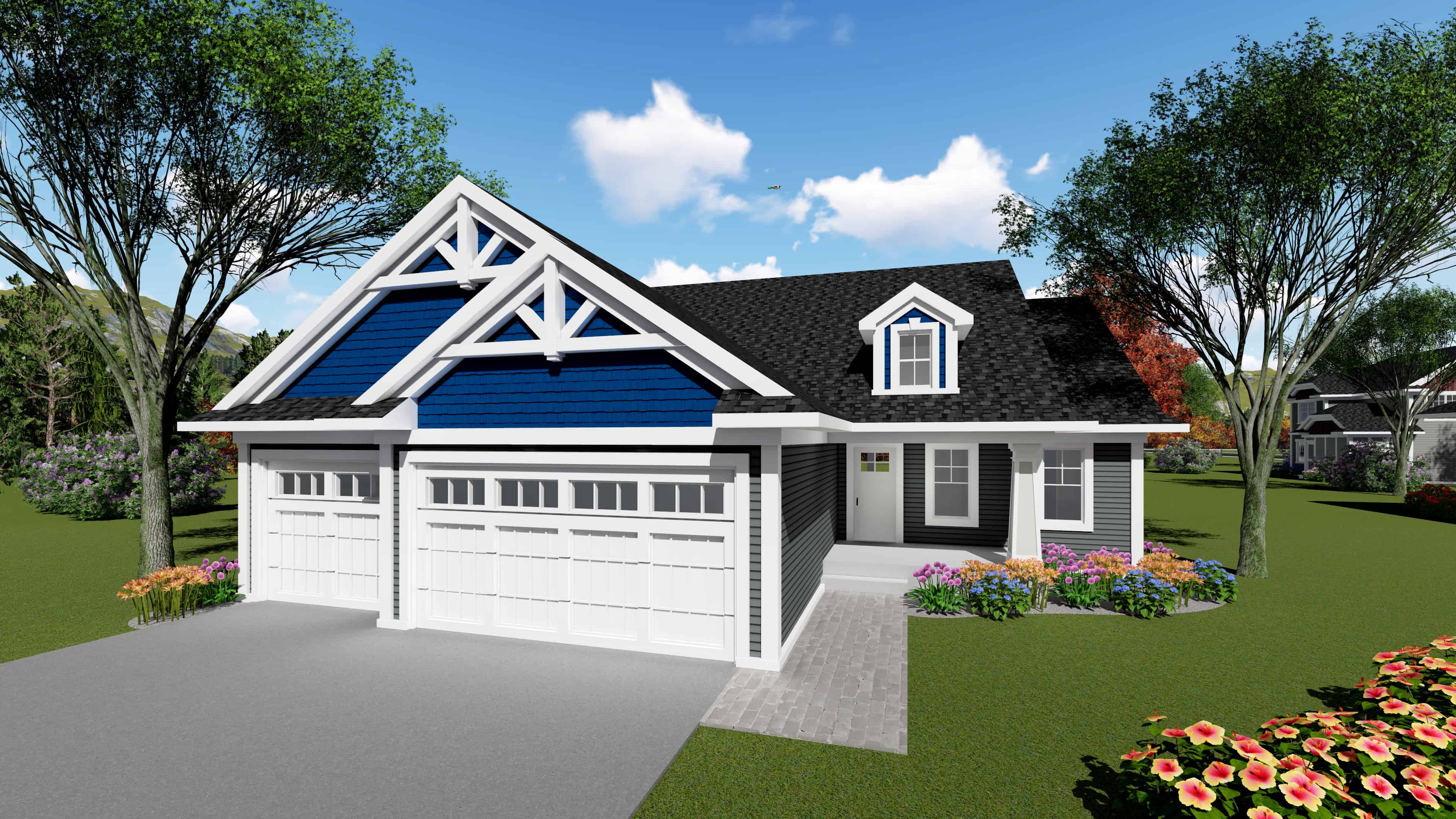 3-Bedroom, 1583 Sq Ft Ranch Home Plan - 101-1940 - Main Exterior