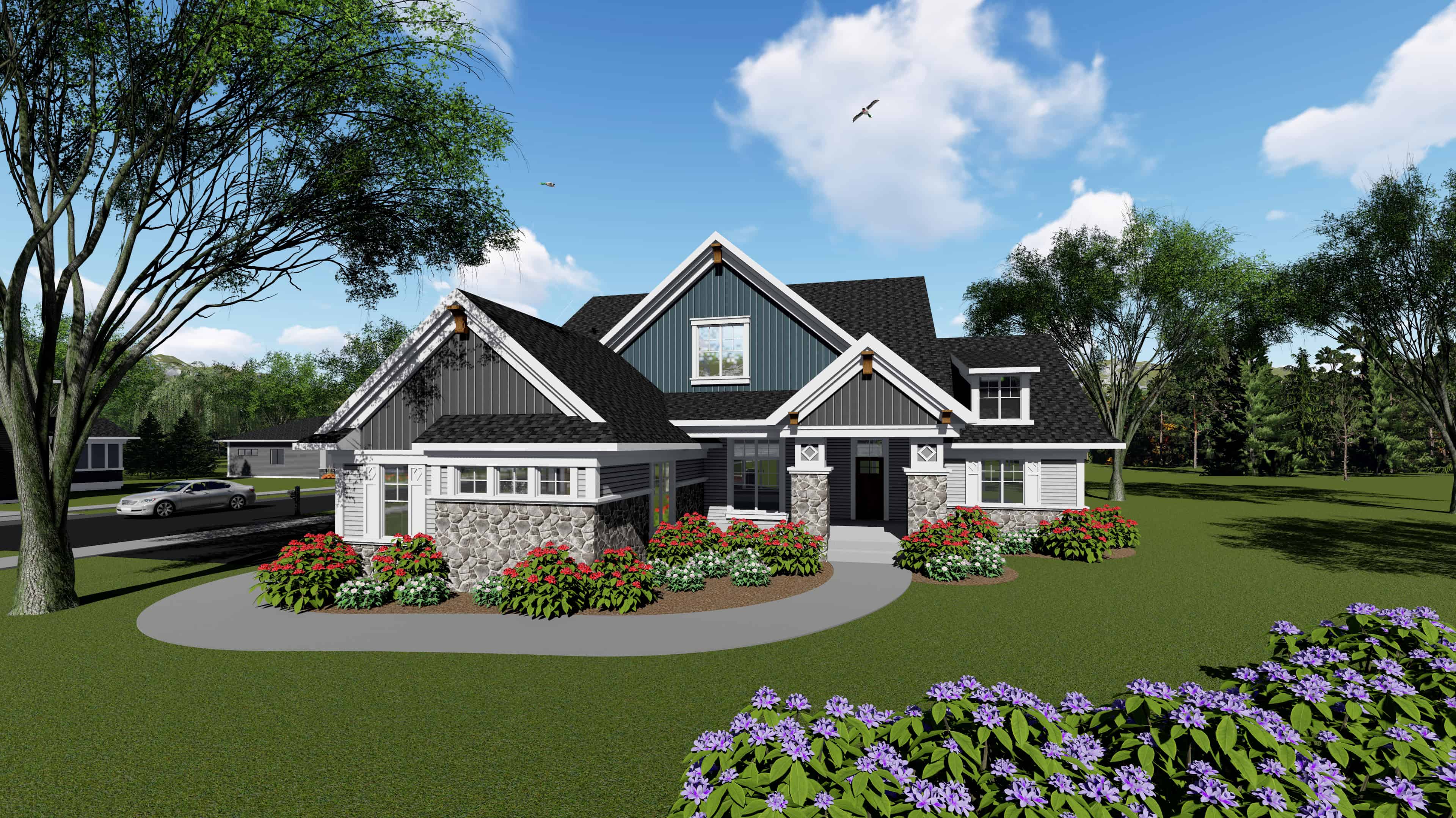 3-Bedroom, 2495 Sq Ft arts and crafts Home Plan - 101-1951 - Main Exterior