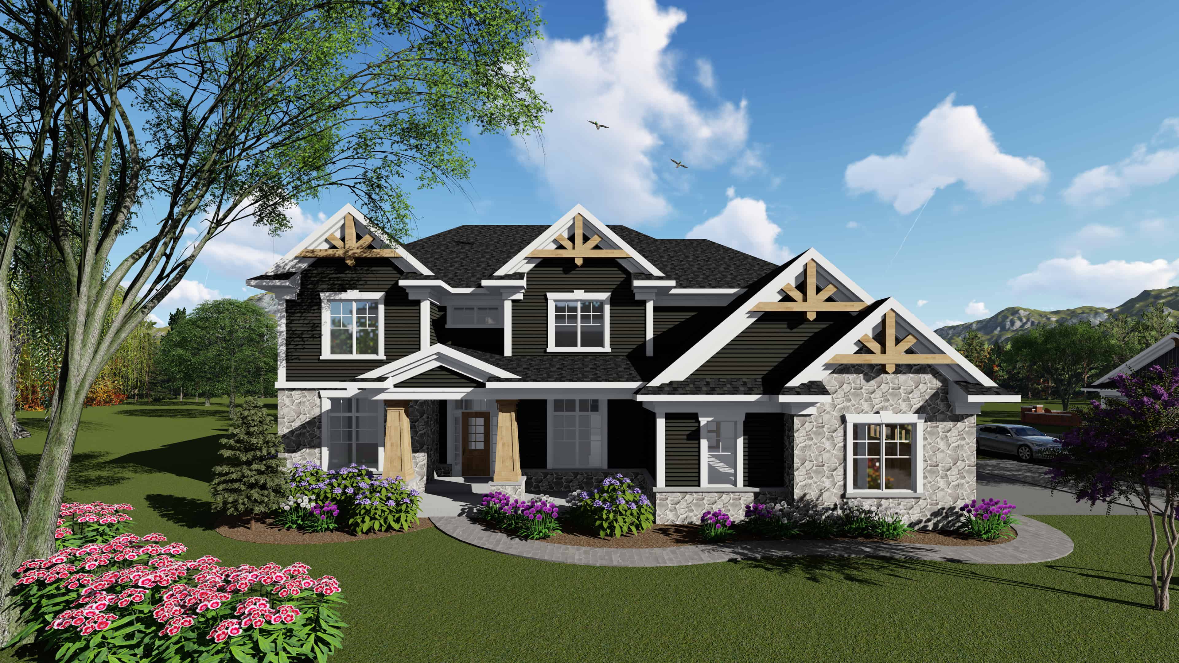 4-Bedroom, 3388 Sq Ft Farmhouse House Plan - 101-1958 - Front Exterior