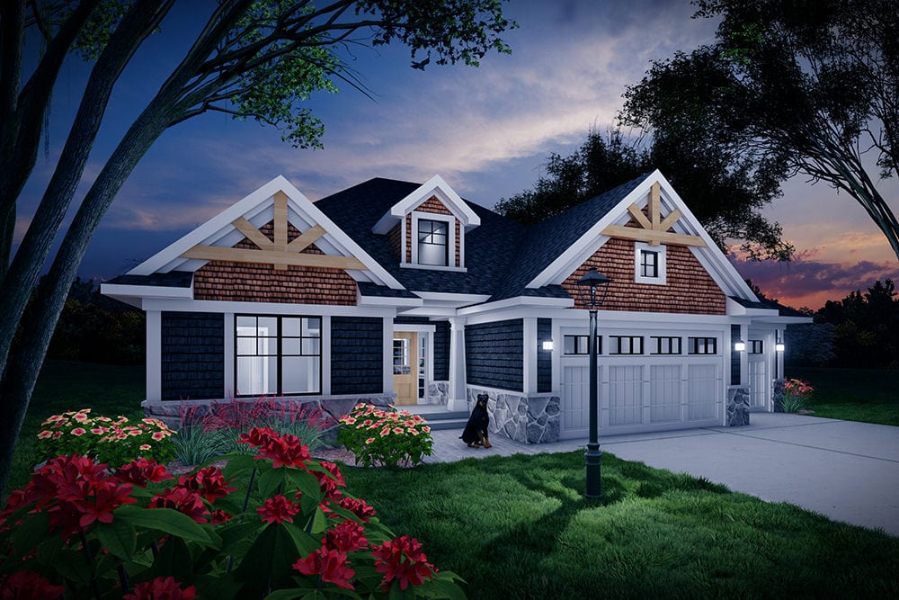 Craftsman Floor Plan - 2 Bedrms, 2 Baths - 1569 Sq Ft - #101-2079