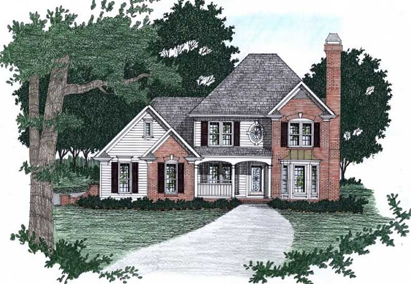 3-Bedroom, 2152 Sq Ft European Home Plan - 102-1015 - Main Exterior