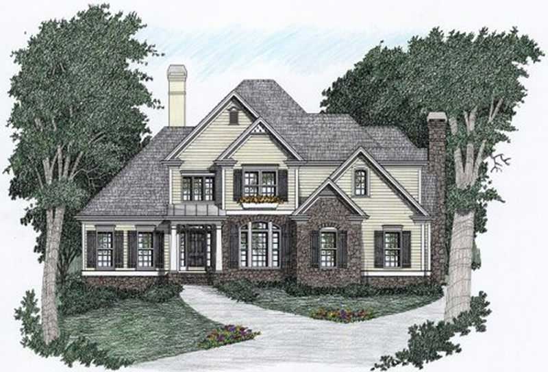 4-Bedroom, 3559 Sq Ft European Home Plan - 102-1039 - Main Exterior