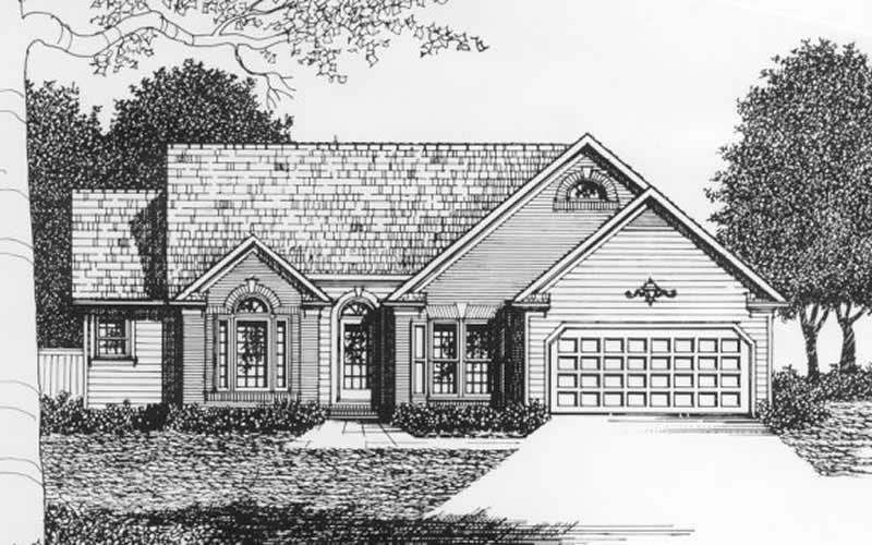 3-Bedroom, 1586 Sq Ft Ranch Home Plan - 102-1048 - Main Exterior