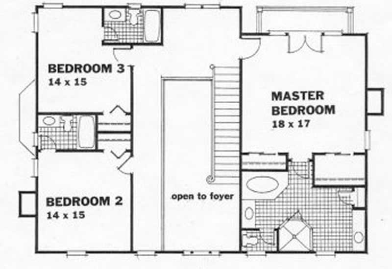 Upper Level Home Plan