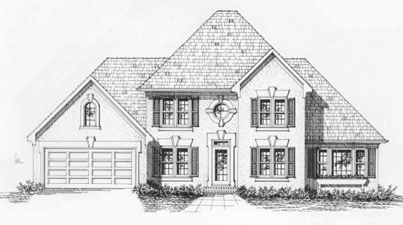 4-Bedroom, 2245 Sq Ft European Home Plan - 102-1054 - Main Exterior